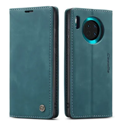 Immagine prodotto di Custodia Huawei Mate 30, Custodia retrò in Finto cuoio, tasche per carte, chiusura magnetica, custodia con funzione stand per Huawei Mate 30 Blu