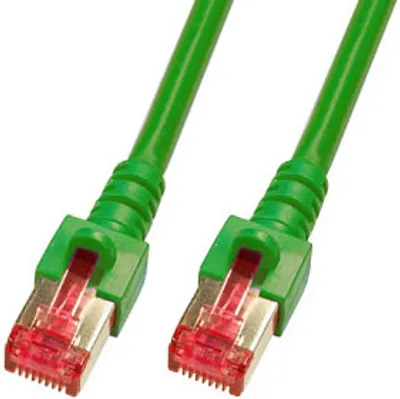 Produktbild von EFB RJ45 Patchkabel S/FTP Cat.6 LSZH 15m GRUEN reines Kupfer Laengenaufdruck auf Knickschutztuelle patentiert