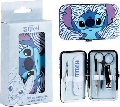 Produktbild von Stitch-Maniküre-Set mit Nagelknipser, Feilen und Nagelhautwerkzeugen