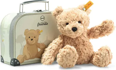 Produktbild von Steiff Kuscheltier Soft Cuddly Friends Teddybär Jimmy im Koffer Hellbraun (25cm)