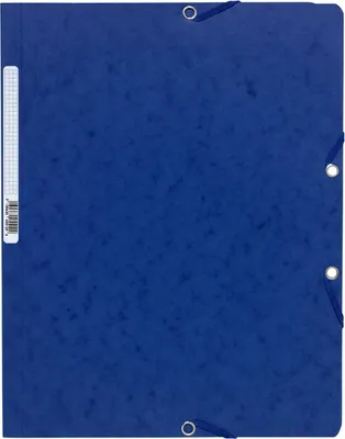Image de Exacompta 25x Chemise à élastique sans rabat carte lustrée 400gm2 A4 Bleu 5512E