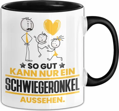 Produktbild von Schwiegeronkel Geschenk Tasse So Gut Kann Nur Ein Schwiegeronkel Aussehen Geschenkidee Kaffee-Becher (Schwarz)