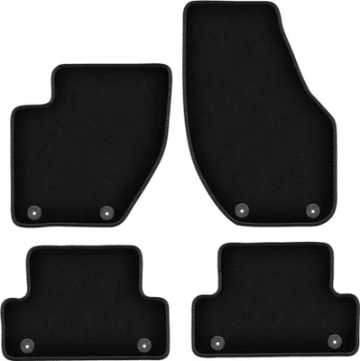Immagine prodotto di Tappetini in velluto per Volvo V40 II (2012-, station wagon, cross country) neri, set 4 pz, con fissaggi
