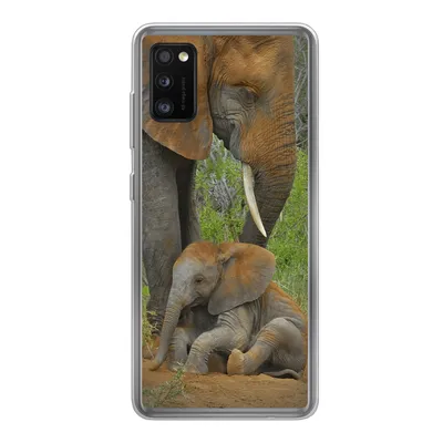Produktbild von MuchoWow® Handyhülle Schutzhülle Hülle für Samsung Galaxy A41 Elefant - Tiere - Sand - Natur Silikon Softcase Handy Hülle - Mobiltelefon