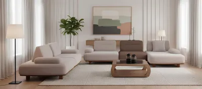 Immagine prodotto di Divano moderno a L con 3 posti, ideale per salotti eleganti