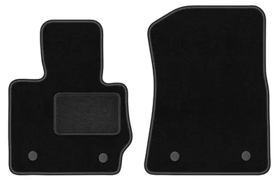 Image de Tapis de sol avant velours sur-mesure pour BMW X3 F25 (2010-2017, SUV) noir, jeu 2 pièces, fixations - STANDRAD