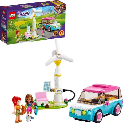Produktbild von LEGO 41443 Friends Olivias Elektroauto Set mit Mini-Puppen Olivia & Mia