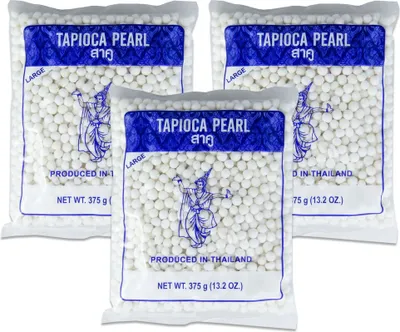 Produktbild von 3x 375g THAI DANCER Große Tapioka Perlen (Large) / Tapioca Pearl