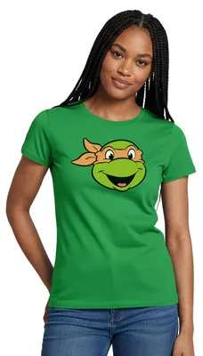 Produktbild von Spreadshirt Teenage Mutant Ninja Turtles Michelangelo Kostüm Frauen T-Shirt, XL, Kelly Green