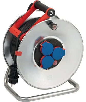 Productafbeelding van Brennenstuhl Garant S IP44 haspel, 50 meter, AT-N05V3V3-F, 3G1,5, zwart, artikelnummer 1198590