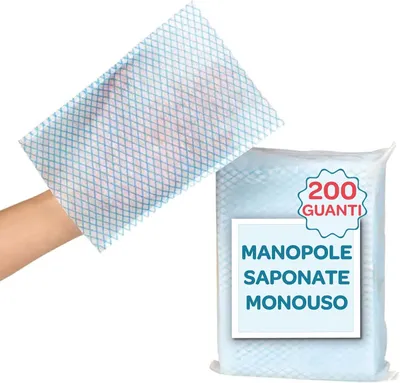 Produktbild von Waschhandschuhe 200 Stück, Vliesstoff, für Hygiene