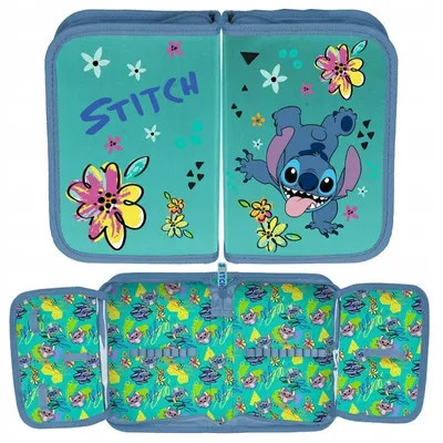 Produktbild von Paso Einkammer-Stiftetui Mit Zwei Klappen, Ohne Zubehör, Disney Stitch