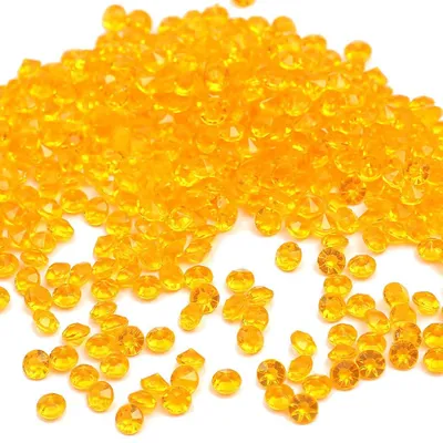 Productafbeelding van Acryl decoratieve diamantkristallen - 4000 stuks - voor tafeldecoratie en creatieve projecten - goud - 4 mm