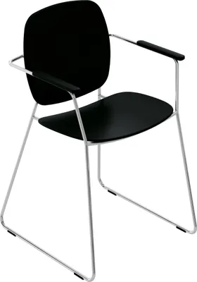 Produktbild von HEWI Badstuhl, Gestell verchromt, belastbar bis 150 kg, in Farbe 90 (Tiefschwarz)