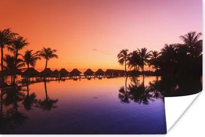 Produktbild von MuchoWow® Poster Schöner Himmel über Bora Bora 120x80 cm - Bilder