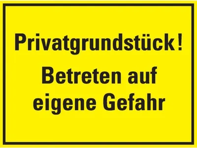 Produktbild von Dreifke® Schild I Hinweisschild Privatgrundstück! Betreten auf eigene Gefahr,...