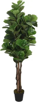 Obrázek produktu pro Umělá rostlina Ficus - fíkus - dekorace do interiéru - realistický vzhled - 120 cm - zelená
