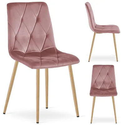 Zdjęcie produktu dla Krzesło Tapicerowane Welurowe Velvet Do Salonu Kuchni Jadalni Lumines