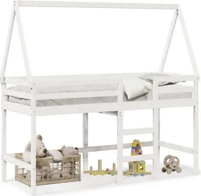 Image de Maison Exclusive - Lit superposé avec échelle et toit sans matelas blanc 90x190 cm