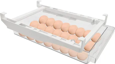 Image de Porte-œufs extensible - Peut contenir 18 œufs - Organisateur de charge - Convient à la plupart des réfrigérateurs