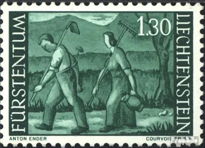 Produktbild von Briefmarken Liechtenstein 1964 Mi 438 (kompl.Ausg.) gestempelt Freimarke