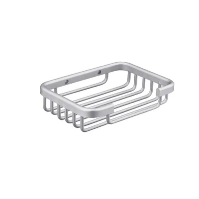 Image de Porte-savon en acier inoxydable - Support à savon à fixer au mur - Inoxydable - Suspendu - Étagère de douche pour salle de bain et cuisine - Installation par perçage - 13,5 x 8,5 x 3,5 cm - Argenté