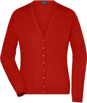 Produktbild von Klassische Baumwoll-Strickjacke bordeaux, Gr. L