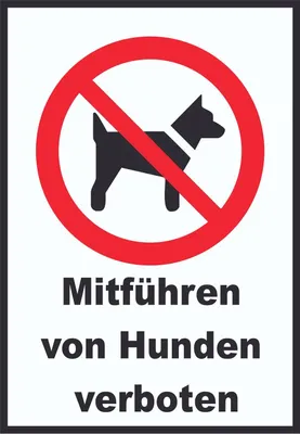 Produktbild von Mitführen von Hunden verboten Schild A5 Rückseite selbstklebend