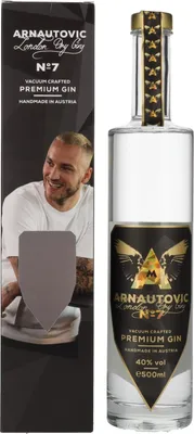 Image de Arnautovic London Dry Gin Premium Gin No. 7 40% Vol. 0,5l en boîte cadeau