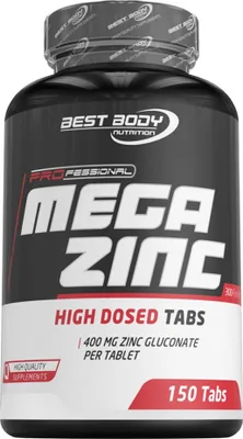 Produktbild von Best Body Nutrition - Professional Mega Zinc Tabs - 150 Stück/Dose