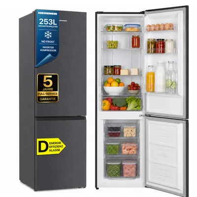 Productafbeelding van Heinner HCNF-HM253INVDGD koel-vriescombinatie, 253 liter, No Frost, Inverter, antracietgrijs,