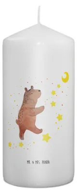 Produktbild von Mr. & Mrs. Panda Kerze Bär Träume 15 x 7 cm - Weiß - Geschenk, Blockkerze, Traum, Teddy, Träumen, Stumpenkerze, Wachskerze, Traumdeutung, Erinnerungskerze