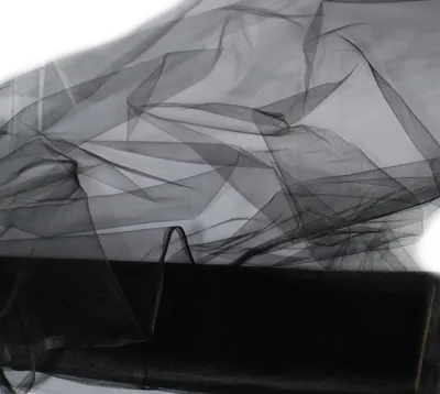 Produktbild von Tüll in schwarz 150 cm x 10 m Tüllstoff
