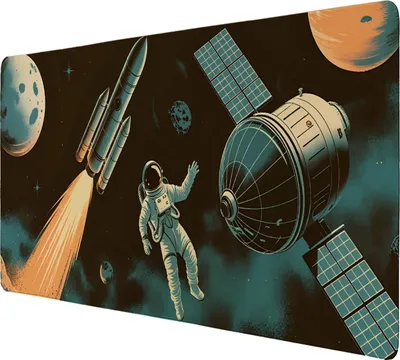 Produktbild von Raketenstart Astronaut Schreibtischunterlage 89x40cm XXL Mauspad für
