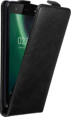 Obrázek produktu pro Cadorabo pouzdro pro Nokia 2 2017 Protective Cover in Black Flip Case Obal na mobilní telefon