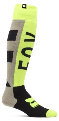 Image de FOX 180, chaussettes de motocross, gris/jaune, taille S