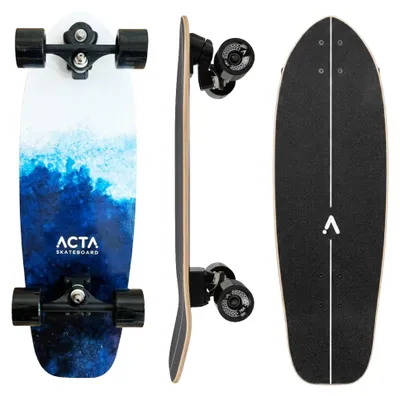 Produktbild von ACTA Surfskate Foam V2 31" – Ocean - 7-lagiges Ahorn-Surfskateboard - Ideal für Anfänger und Fortgeschrittene - für Pumptrack, Cruising und Urban Carving