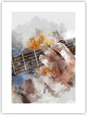 Produktbild von Poster - Poster ohne Rahmen - Gitarre Musik - 30x40 cm - Wand Bild - Wanddeko - Wandbilder - Kunstposter - Wandposter - Bilder - Kunstdruck - Wanddekoration - Wandbild - P2XPA30x40-3448