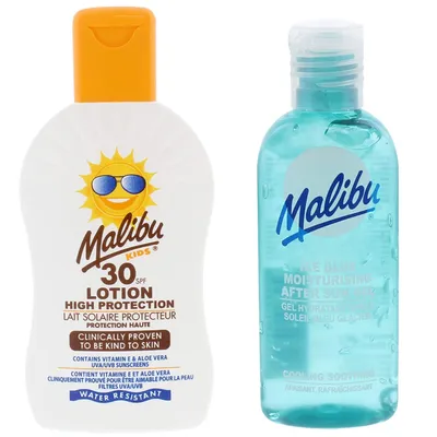 Produktbild von Malibu Kinderbalsam SPF30 200 ml + Gel nach Sonnenbaden 100ml