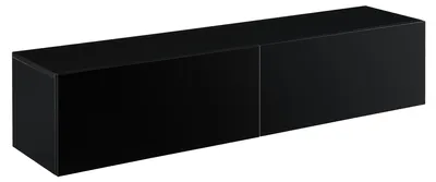 Produktbild von Hängeboard ‘Evaton‘ mit 2 Klappen 140 x 33 x 30 cm Schwarz, hochglanz