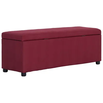 Image de Banc avec compartiment de rangement 116 cm Bordeaux Polyester