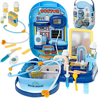 Immagine prodotto di Set da medico con accessori in valigetta da 34 pezzi. + tavolo
