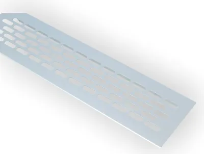 Produktbild von Aluminium Lüftungsgitter 60x245mm Stegblech Lüftungsblech Lüftung Heizungsgitter Silber eloxiert
