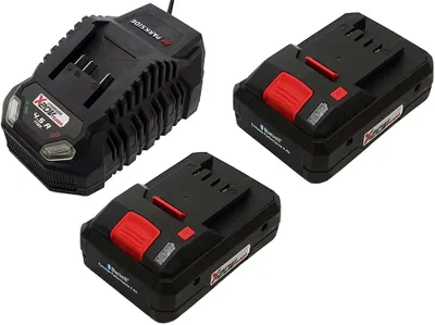 Produktbild von PARKSIDE® 20 V Ladegerät / Akku-Set – 4,5 A Ladegerät + 2 × 4 Ah Smart Akku
