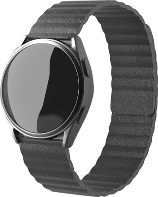 Produktbild von Strap-it Huawei Watch GT 2 Lederarmband Loop (Grau)