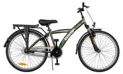Produktbild von Aventuri Roady 3.0 Jungenfahrrad 24 Zoll, Kinderfahrrad für 8 bis 12 Jahre, 1 Gang, Dunkelgrün