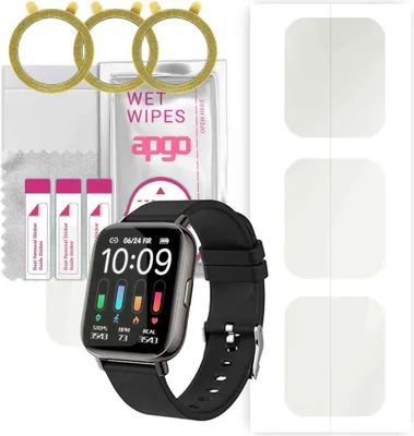 Produktbild von apgo 3 Stück Schutzfolie, Matt, kompatibel mit Nerunsa P32B HD Smartwatch, Hydrogel Displayschutzfolie mit Positionierhilfe, Displayfolie, robust und kratzfest