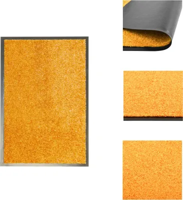Image de vidaXL Paillasson lavable Orange 40x60 cm - Paillassons