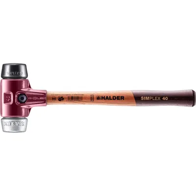 Produktbild von HALDER SIMPLEX Schonhammer Ø 40 mm Gummi / Weichmetall mit Tempergussgehäuse