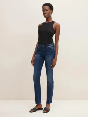 Produktbild von TOM TAILOR Straight Bleached Jeans Regular Fit Denim Hose Bio Baumwolle ALEXA Größe: 33W / 32L